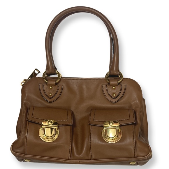 Stunning Caramel Brown Marc Jacobs Double Buckle Handbag - Picture 1 of 12